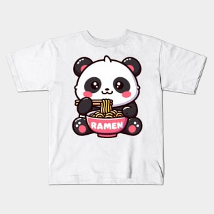 Panda Ramen life noodles Kids T-Shirt